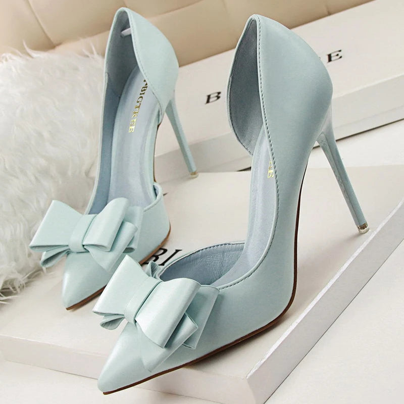 Bow Knot Stiletto Pumps