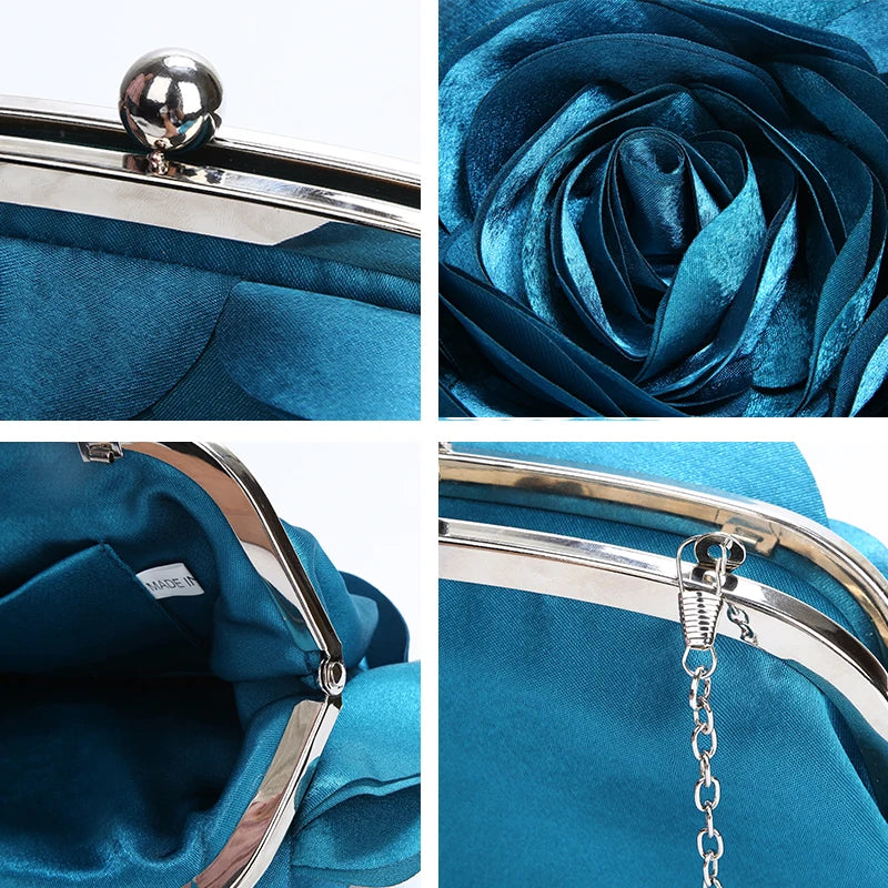 Floral Velour Bridal Clutch