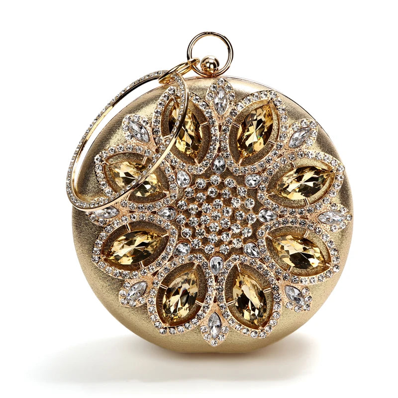 Crystal Round Evening Clutch