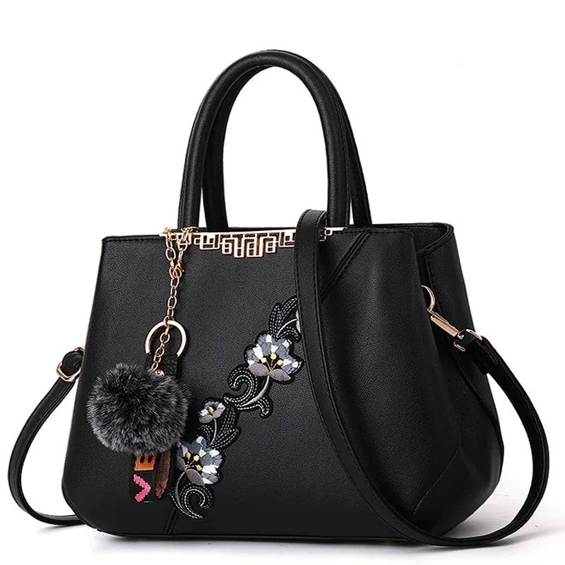 Floral Embroidered Frame Bag