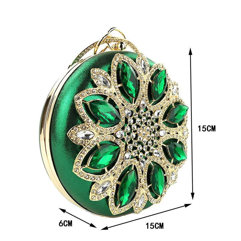 Crystal Round Evening Clutch