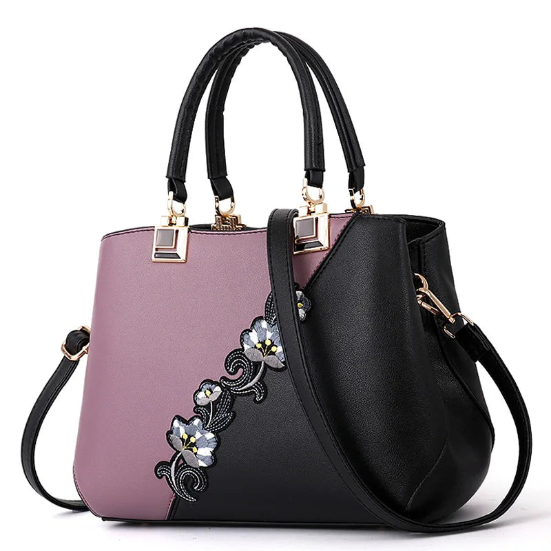 Floral Embroidered Frame Bag