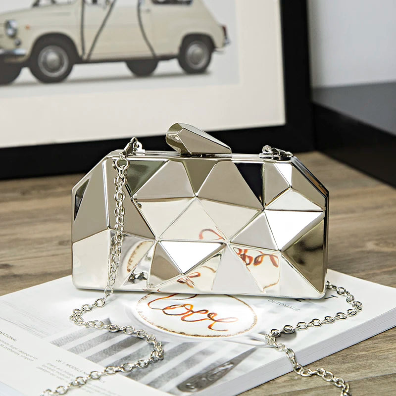 Geometric Acrylic Box Clutch