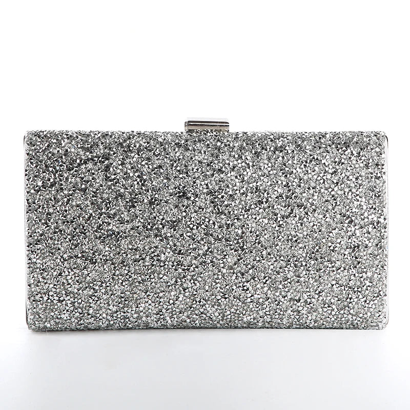Diamond Sequin Chain Clutch