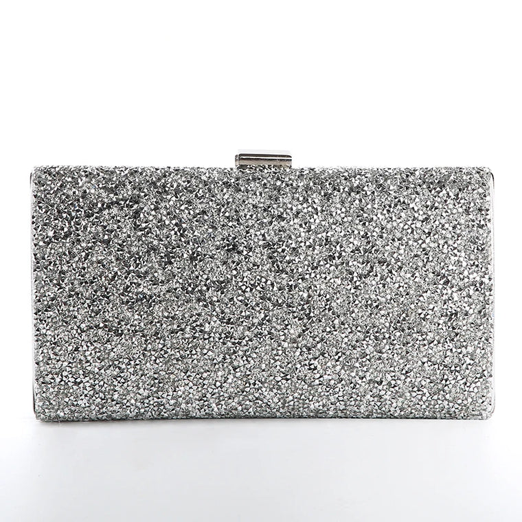 Diamond Sequin Chain Clutch