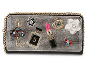 Diamond Flower Clutch Wallet