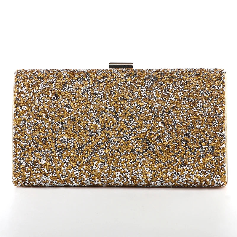 Diamond Sequin Chain Clutch
