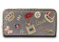 Luxury Ladies Long Clutch Wallet Fashion Diamond Flower Lipstick Badge Large Wallets Female Purse Lady Purses Pocket Card Holder