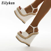 White Platform Wedge Sandals