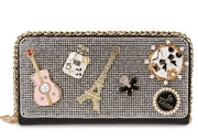 Diamond Flower Clutch Wallet