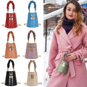Crocodile Texture Bucket Bag