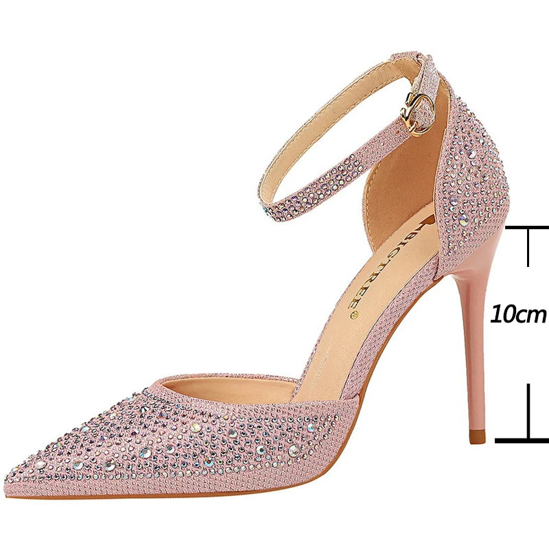 Rhinestone Stiletto Wedding Sandals