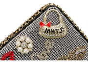 Diamond Flower Clutch Wallet