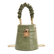 Crocodile Texture Bucket Bag