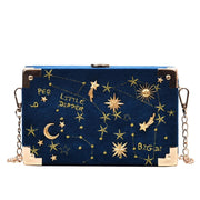 Embroidered Geometric Box Clutch