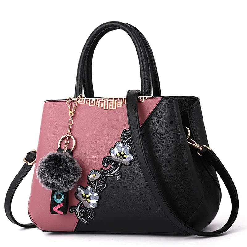 Floral Embroidered Frame Bag