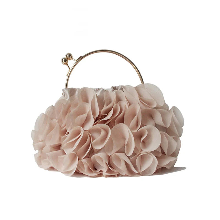Champagne Floral Sequin Clutch