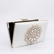 White Bridal Crystal Clutch