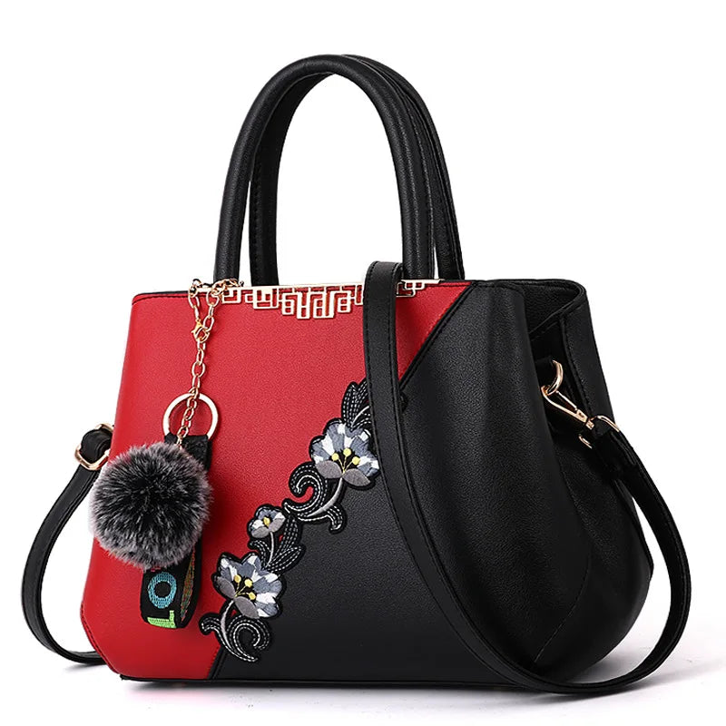 Floral Embroidered Frame Bag