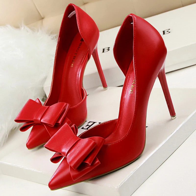 Bow Knot Stiletto Pumps