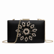 White Bridal Crystal Clutch