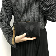 Metal Tassel Chain Clutch
