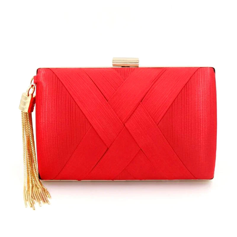 Metal Tassel Chain Clutch