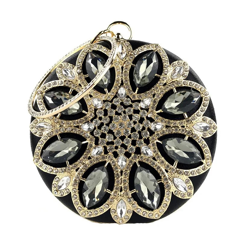 Crystal Round Evening Clutch