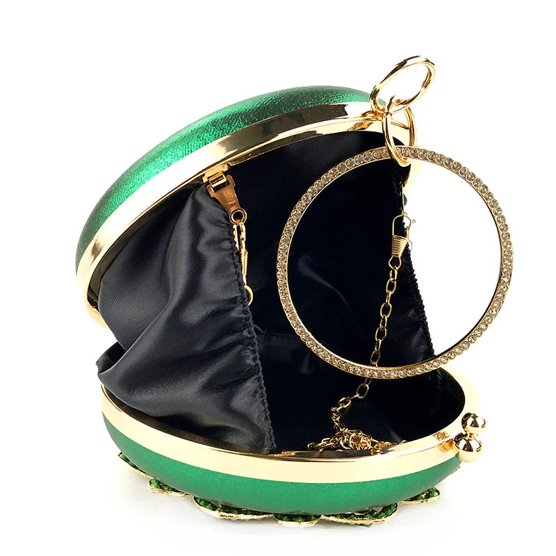 Crystal Round Evening Clutch