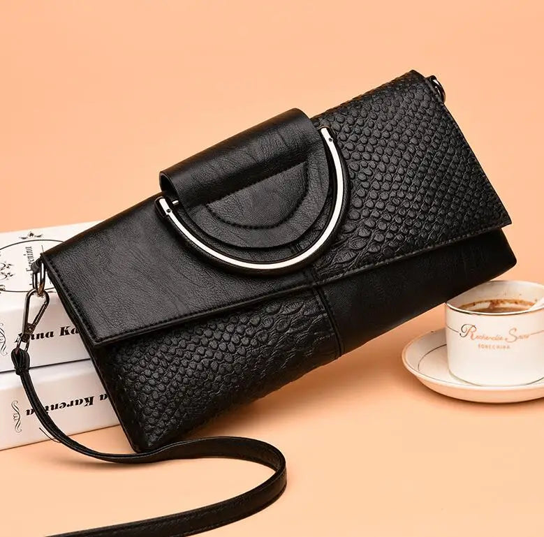 Alligator Texture Day Clutch
