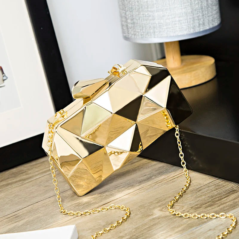 Geometric Acrylic Box Clutch