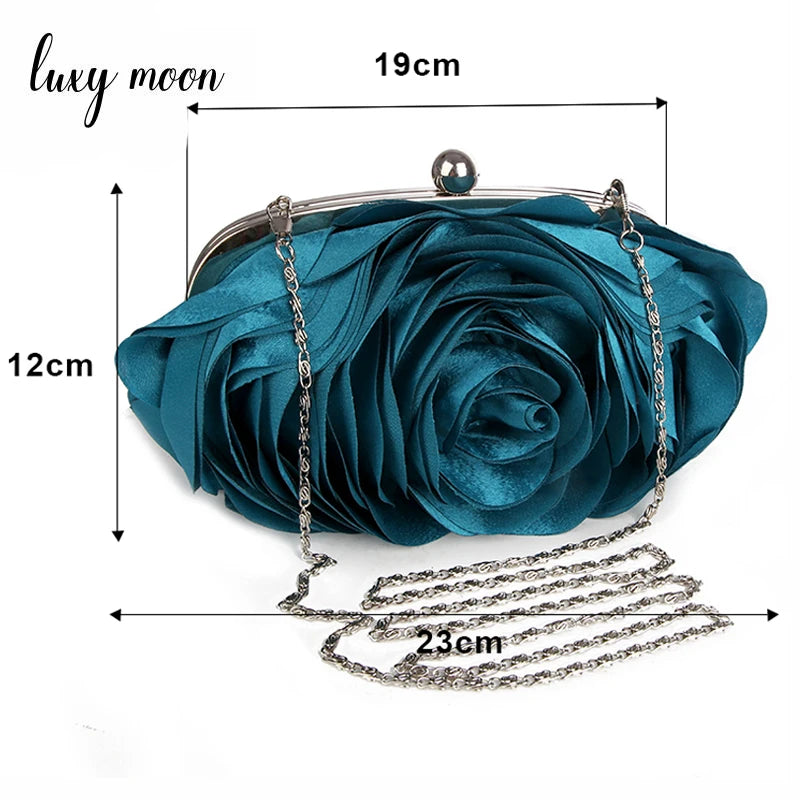 Floral Velour Bridal Clutch