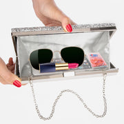Diamond Sequin Chain Clutch