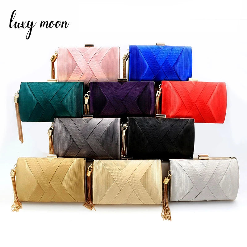 Metal Tassel Chain Clutch