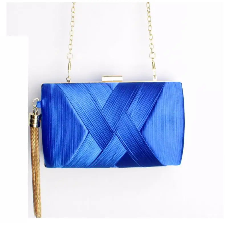 Metal Tassel Chain Clutch