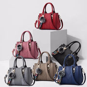Fur Accent Satchel Bag