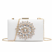 White Bridal Crystal Clutch