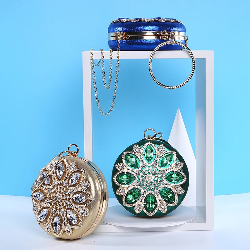 Crystal Round Evening Clutch