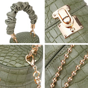 Crocodile Texture Bucket Bag