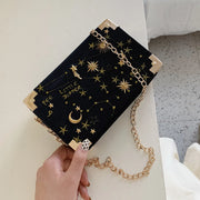 Embroidered Geometric Box Clutch