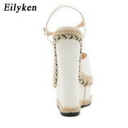 White Platform Wedge Sandals