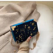 Embroidered Geometric Box Clutch