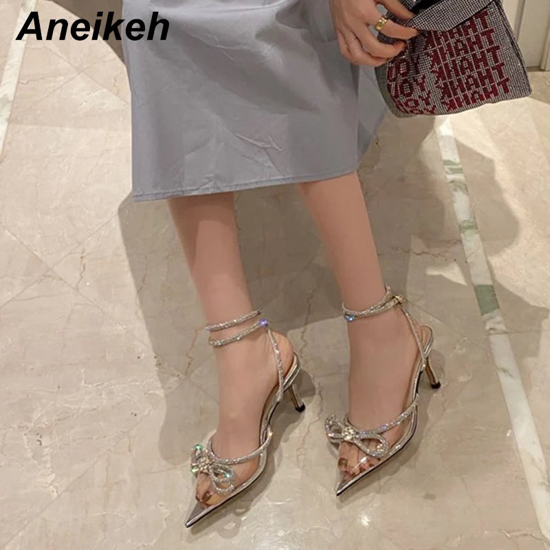 Crystal Butterfly Pointed Pumps