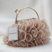 Champagne Floral Sequin Clutch