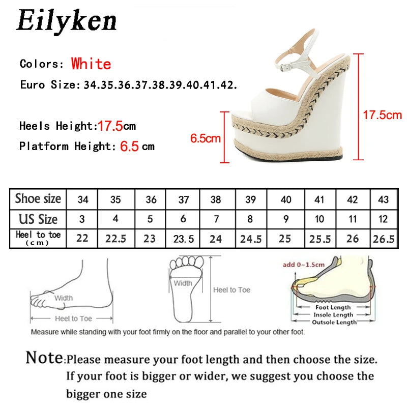 White Platform Wedge Sandals