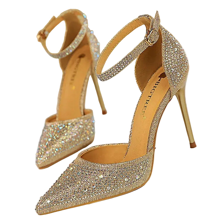 Rhinestone Stiletto Wedding Sandals