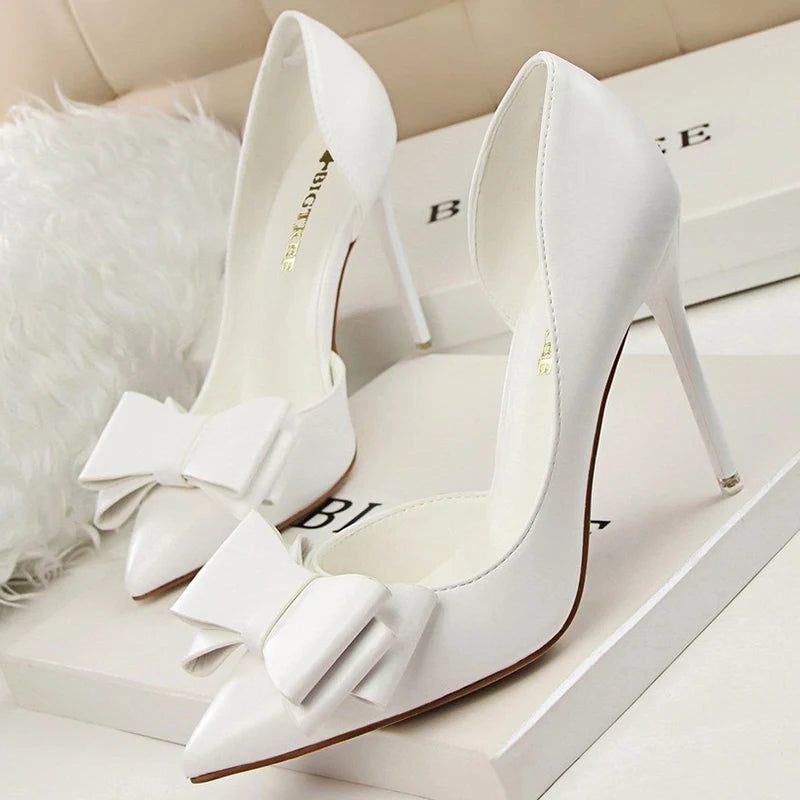 Bow Knot Stiletto Pumps