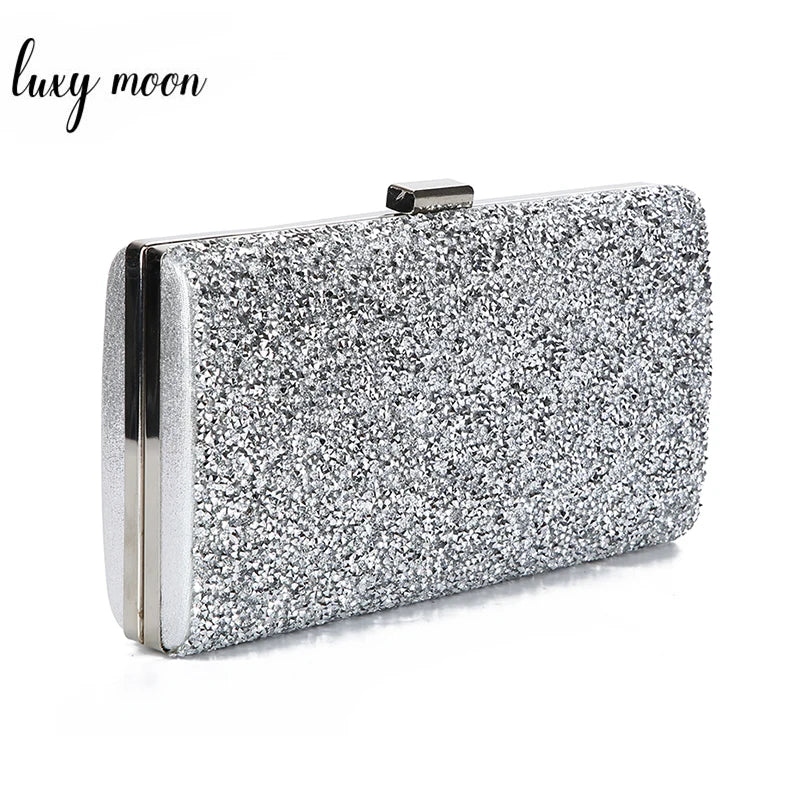 Diamond Sequin Chain Clutch