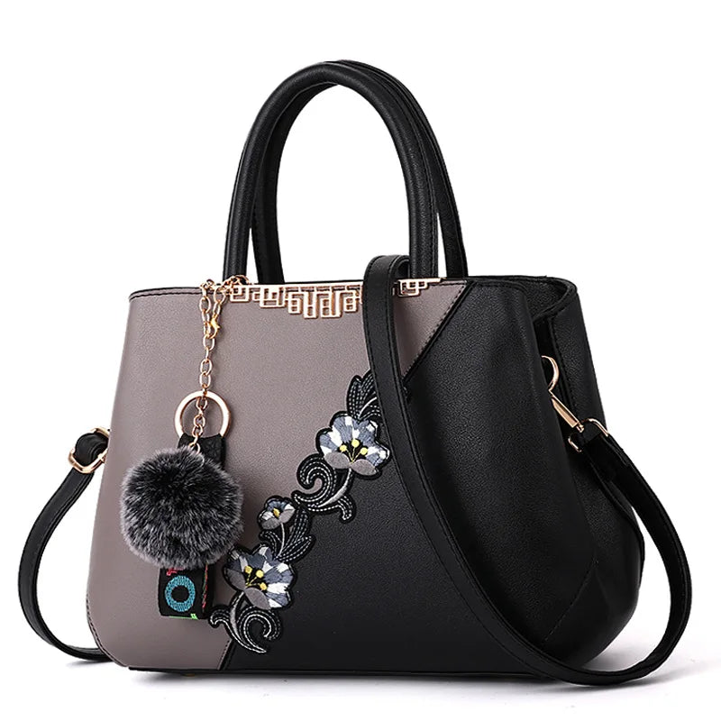 Floral Embroidered Frame Bag