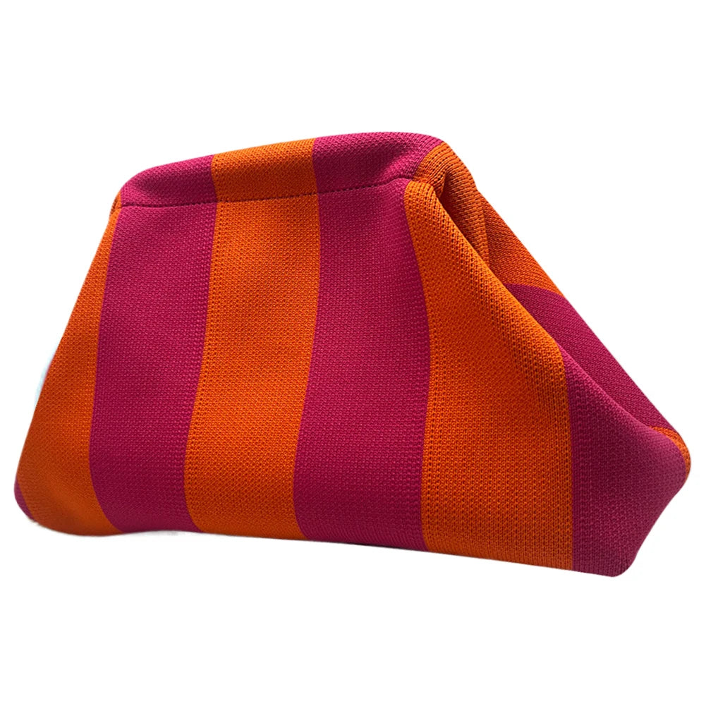 Crochet Ruched Shell Clutch